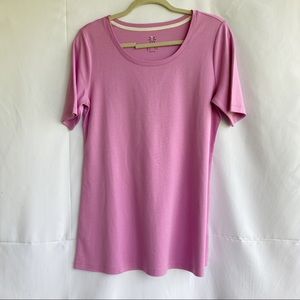 Isaac Mizrahi pink short sleeve tee. Size small